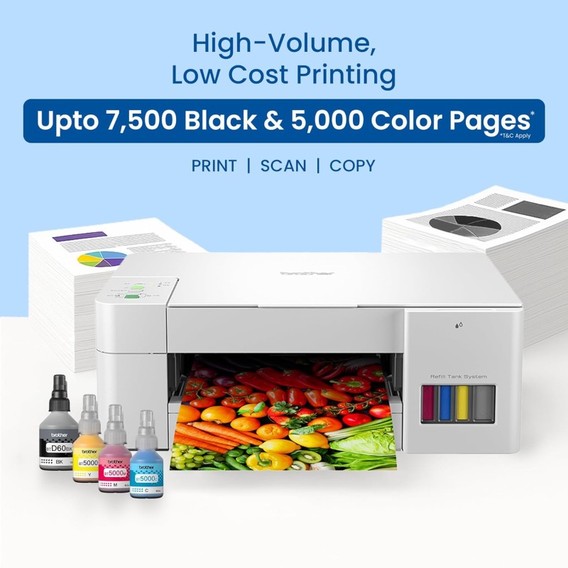 Brother Ink Tank DCP-T426W WiFi Multifunction (Print Scan Copy) Color Printer Best for Home (Pre ink loaded )