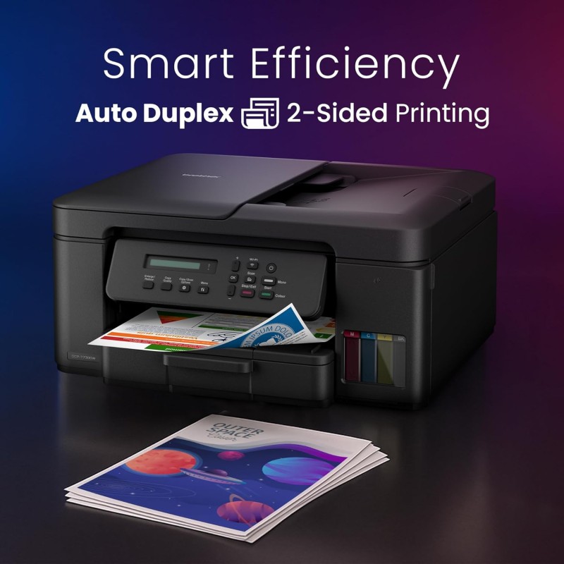 Brother Ink Tank DCP-T730DW (New Launch) WIFI Auto Duplex Color Multifunction Printer (Print Scan Copy), ADF, Print Upto 15K Pages Black