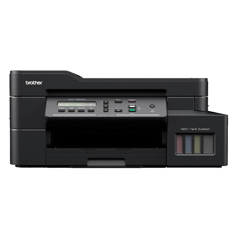 Brother Ink Tank DCP-T820DW WIFI Auto Duplex Color Multifunction Printer (Print Scan Copy), ADF, LCD, LAN, Print Up to 7.5K Pages Black