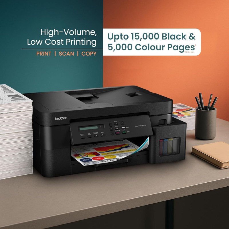 Brother Ink Tank DCP-T830DW (New Launch) WIFI Auto Duplex Color Printer