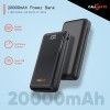 CALL MATE DX06S Power Bank 20000mAh Li-Polymer with 15W Fast Charging with 1 USB Port and Semi Digital Battery Indicator, in-Built 3 in 1 Cable. (Black)