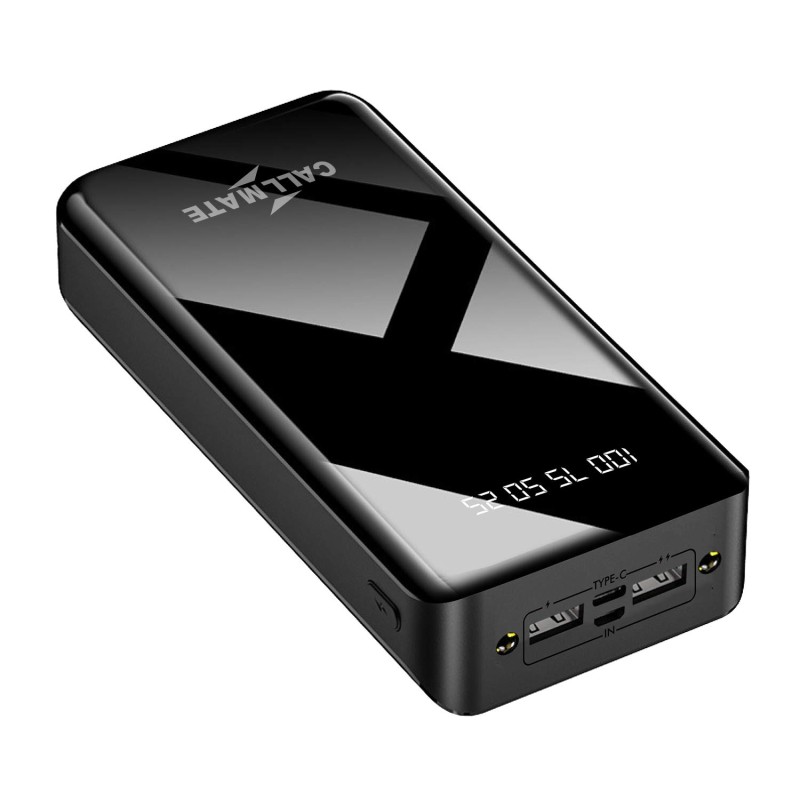 CALLMATE 30000Mah High Capacity Power Bank,15W Fast Charging|Digital Display|2 USB Output Ports&2 Input|Led Torch|for iPhone,Smartphones(15 W,Fast Charging)(Black,Lithium Polymer)