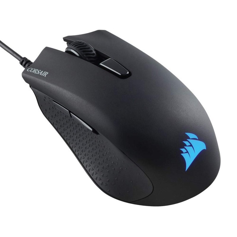 CORSAIR Harpoon PRO RGB Wired Lightweight FPS/MOBA Gaming Mouse – 12,000 DPI – 6 Programmable Buttons – iCUE Compatible – PC, Mac, PS5, PS4, Xbox – Black