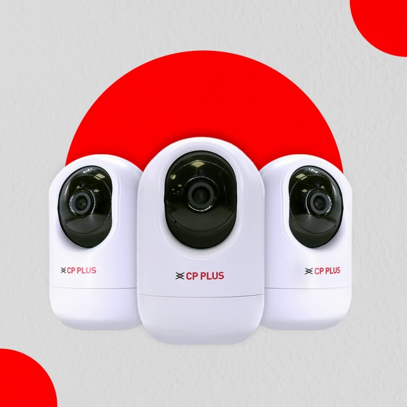 CP PLUS 2 MP Wi-Fi PT Camera. 15 Mtr. Full HD Video Camera with 360 Degree with Google and Alexa Assistance, White (CP-E24A)