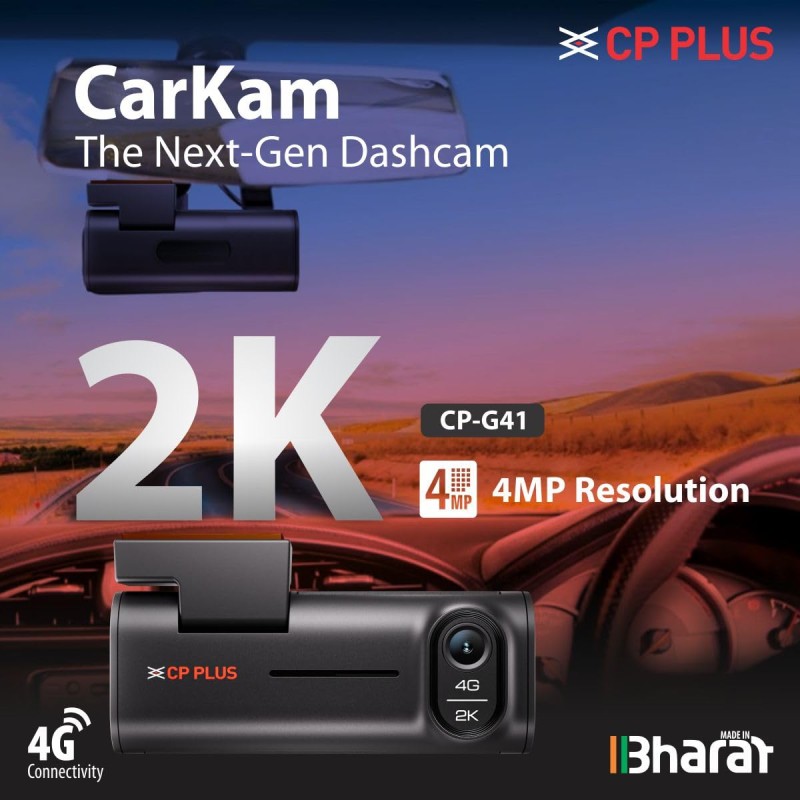 CP PLUS 2K 4G Dashcam | 4MP Resolution| Live GPS Tracking | 4G LTE Connectivity & Built-in Microphone CP-G41