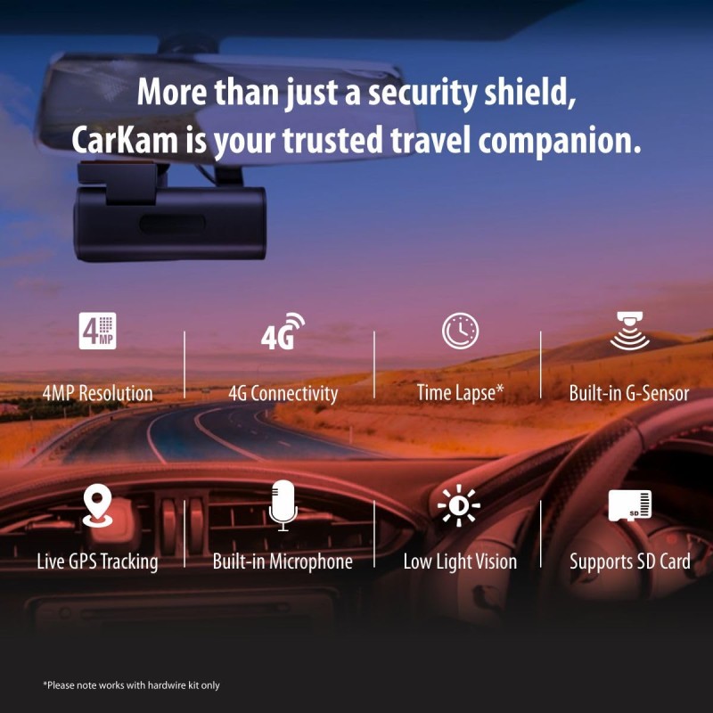 CP PLUS 2K 4G Dashcam | 4MP Resolution| Live GPS Tracking | 4G LTE Connectivity & Built-in Microphone CP-G41