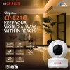CP PLUS 2MP FULL HD Smart Wi-Fi CCTV Camera for Home | 360° Pan & Tilt | CTC Cyber Secure Tech | Supports LAN CP-E21Q