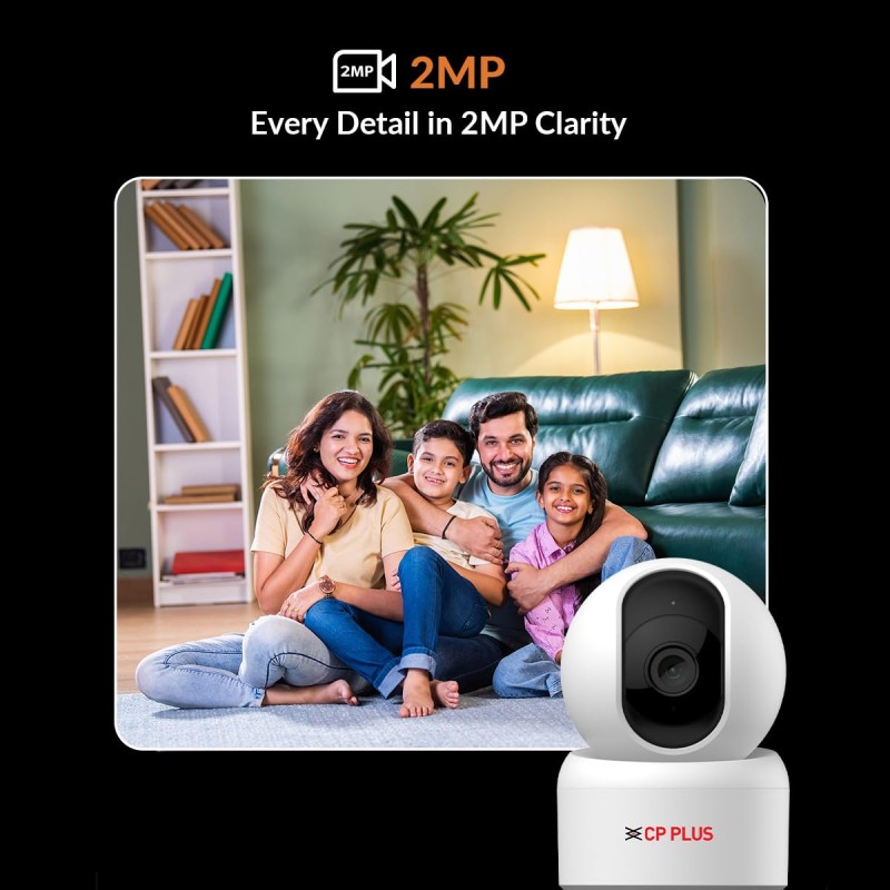 CP PLUS 2MP Full HD Wi-Fi CCTV Camera for Home with Motion Tracking | Smart Detection Suite