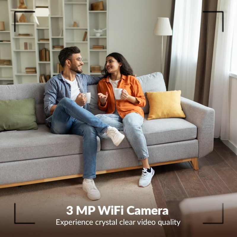 CP PLUS 3 MP Resolution Smart Wi-fi Bulb Security Camera | 360° View | 2 Way Talk CP-T31A