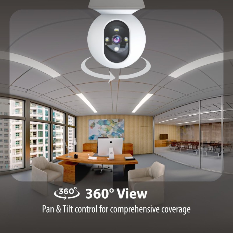 CP PLUS 3MP Smart Wi-Fi CCTV Camera for Home with 360° Pan & Tilt EZ-P34Q