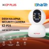CP PLUS 3MP Smart Wi-fi CCTV Camera | 360° & Full HD Home Security | Full Color Night Vision EZ-P31
