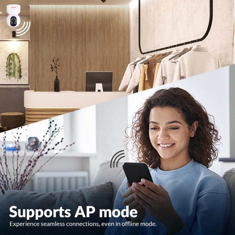 CP PLUS 3MP Smart Wi-fi CCTV Camera | 360° & Full HD Home Security | Full Color Night Vision EZ-P31