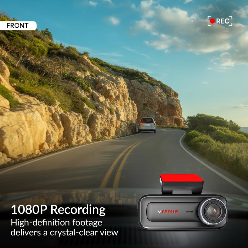CP PLUS 4G Live Dashcam for Car with 2MP Full HD Front Camera | Live View GPS Tracking | Geo-Fence | HDR Night Vision CP-H27