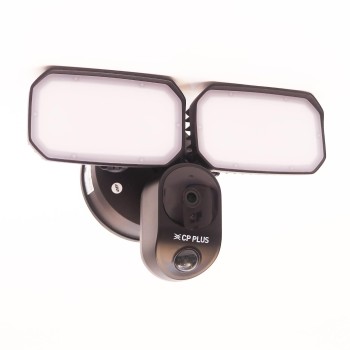 CP PLUS 4MP Outdoor Wi-fi Floodlight Camera | 110° Angle of View | Built-in Mic | Night Vision | SD Storage CP-F41A