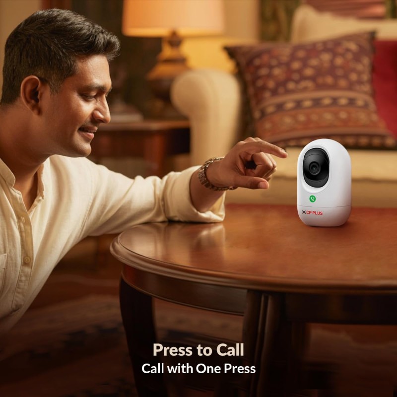 CP PLUS 4MP Quad HD Smart Wi-Fi CCTV Camera | 360° Pan & Tilt | Press to Call | CTC Cyber Secure Tech CP-E44Q