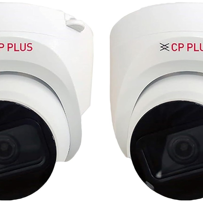 CP PLUS 5MP IR Dome Camera | 3.6mm Fixed Lens up to 20 M IR Distance  White - CP-USC-DC51PL2-V3