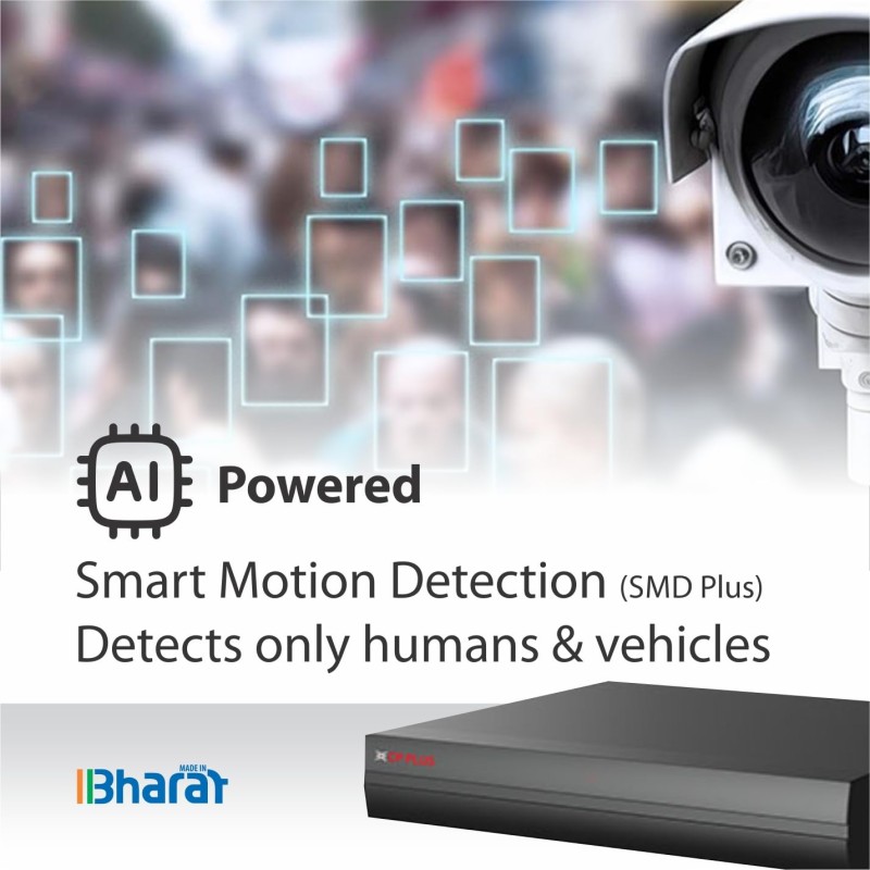 CP PLUS 8 Channel 5M-N DVR | Full AI-Coding | 64Mbps Bandwidth | 6MP IP Camera Support – CP-UVR-0801F1-IC2