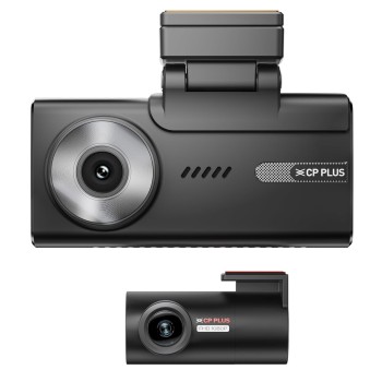 CP PLUS CP-F83B True 4K 2160P UHD Dual Channel Dash Cam, ADAS, in-Built GPS & Touch Screen, Time Lapse, G Sensor, Night Vision, Wide Angle View, Supports Upto 1TB | CP-F83B