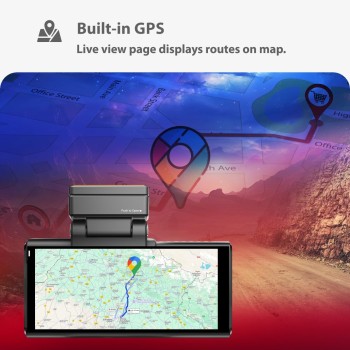 CP PLUS CP-F83B True 4K 2160P UHD Dual Channel Dash Cam, ADAS, in-Built GPS & Touch Screen, Time Lapse, G Sensor, Night Vision, Wide Angle View, Supports Upto 1TB | CP-F83B