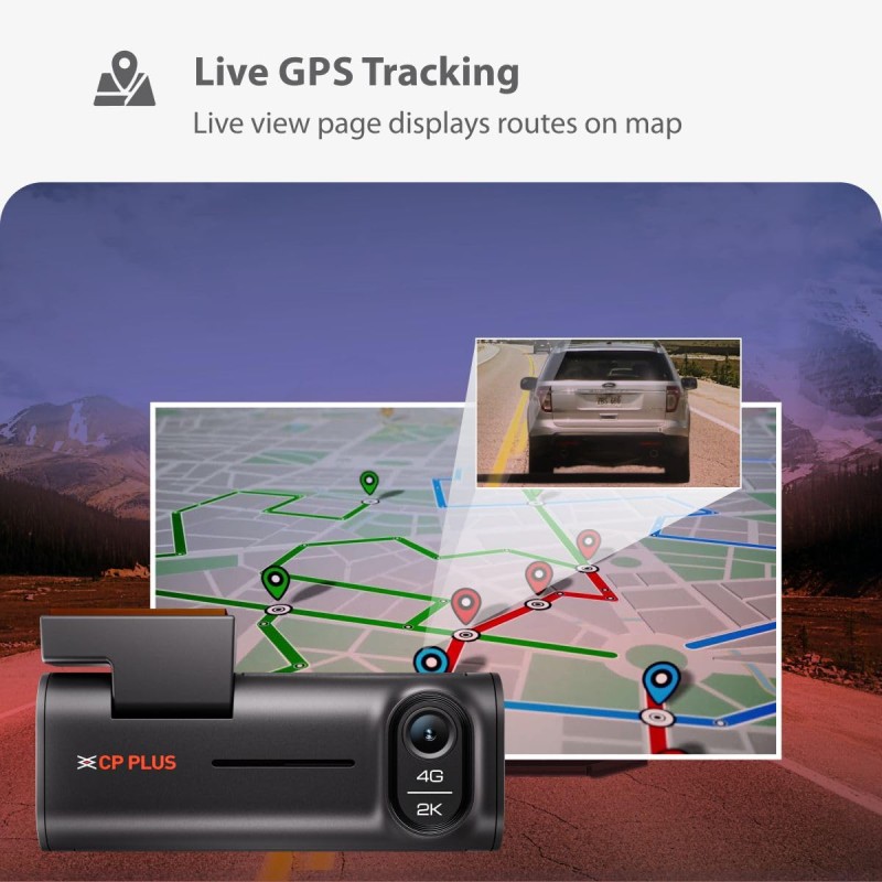 CP PLUS CP-F83C 4K Front, Rear & Cabin Dashcam with GPS | 8MP 2K Reoslution| in-Built GPS & G-Sensor | 4" Inch Touch Screen Display | Supports Night Vision | Supports SD Card Upto 1TB Max