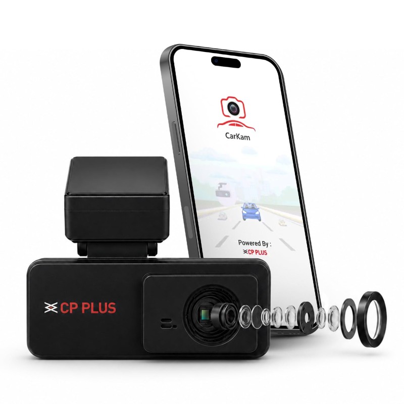CP PLUS Dash Cam for Car CP-F34 | 2K 3MP Full HD+ Front Dashcam with Built-in GPS | 137° Wide View Angle