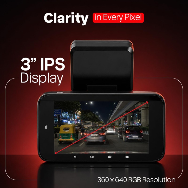 CP PLUS Dash Cam for Car CP-F89B | True 4K 8MP Dual Dashcam Front and Rear Camera | Sony STARVIS 2 IMX678 | Built-in GPS