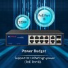 CP Plus 8 Port POE Switch with 2 GIGA UP-Link Ports (CP-ANW-HPU8G2-N12)