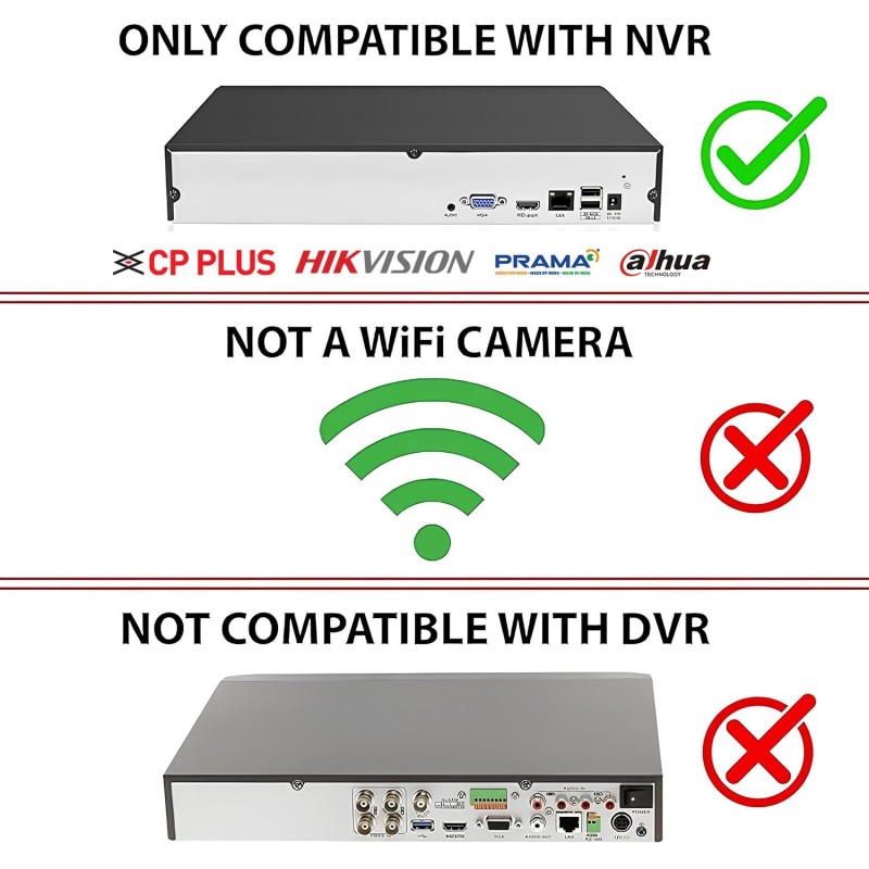 CP Plus 8MP Dual Light Dome Camera, IR Range of 30 Mtr., Warm Light Range of 30 Mtr, PoE, IP67 [CP-UNC-DA81L3C-LQ]