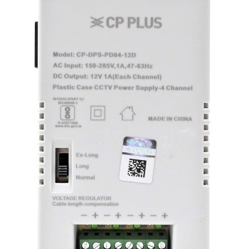 CP Plus CP-DPS-PD04-12D 12V 5Amp 4 Channel Fiber SMPS (Switched-Mode Power Supply) for CCTV Security