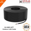 CP Plus Cat6 STP Cable | 100 Meter Drum | Solid Bare Copper Conductor | 24AWG | Shielded Twisted Pair Grey [CP-EST-6TGD23-100]