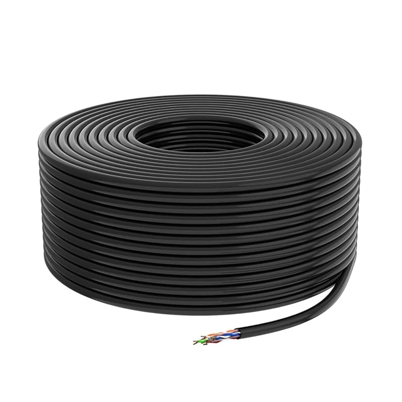 CP Plus Cat6 STP Cable | 100 Meter Drum | Solid Bare Copper Conductor | 24AWG | Shielded Twisted Pair Grey [CP-EST-6TGD23-100]