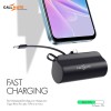 Callmate PowerPod-C 5000mAh Pocket-Sized 15W Portable Power Bank with Plug-in Type-C Port & inbuilt Light-ning Cable- (Black)