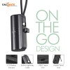 Callmate PowerPod-C 5000mAh Pocket-Sized 15W Portable Power Bank with Plug-in Type-C Port & inbuilt Light-ning Cable- (Black)