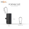 Callmate PowerPod-C 5000mAh Pocket-Sized 15W Portable Power Bank with Plug-in Type-C Port & inbuilt Light-ning Cable- (Black)