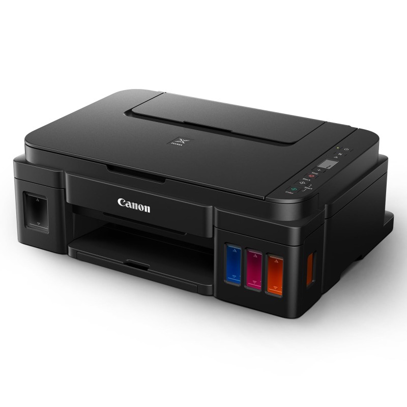 Canon PIXMA MegaTank G2012 All in One (Print, Scan, Copy) Inktank Colour Printer with 2 Additional Black Ink Bottles