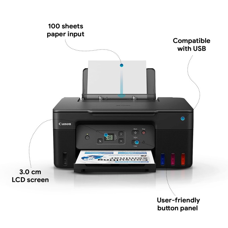 Canon PIXMA MegaTank G2770 Wired All in One Inktank Colour Printer
