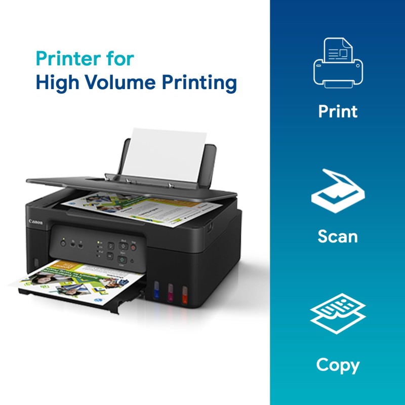 Canon PIXMA MegaTank G3730 All-in-One (Print, Scan, Copy) Wireless Inktank Colour Printer