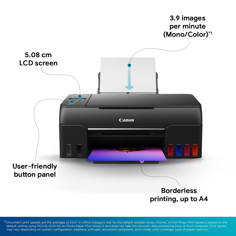 Canon PIXMA MegaTank G670 6 Colour, Print,Scan,Copy, High Volume Printing Photo Printer