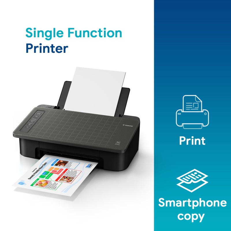 Canon Pixma TS307 Single Function Wireless Inkjet Colour Printer (Black)