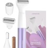 Caresmith Bloom 4 in 1 Face & Body Hair Trimmer for Women|3 Heads - Bikini Shaver, Face & Eyebrow Trimmer, Full Body Trimmer, Nose and Ear Hair Removal Machine |Women, Purple