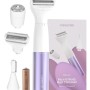 Caresmith Bloom 4 in 1 Face & Body Hair Trimmer for Women|3 Heads - Bikini Shaver, Face & Eyebrow Trimmer, Full Body Trimmer, Nose and Ear Hair Removal Machine |Women, Purple
