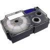Casio XR-12X Label Printer Tape Black (Clear)