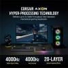 Corsair K100 RGB Optical-Mechanical Gaming Keyboard with OPX RGB Optical-Mechanical Key Switches and AXON Hyper Processing Technology for 4X Faster and 44-Zone RGB Light Edge (Black)