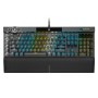 Corsair K100 RGB Optical-Mechanical Gaming Keyboard with OPX RGB Optical-Mechanical Key Switches and AXON Hyper Processing Technology for 4X Faster and 44-Zone RGB Light Edge (Black)