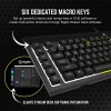 Corsair K55 RGB PRO USB Gaming Keyboard,Dynamic RGB Backlit Keys,Dust & Spill-Resistant,Six Customizable Macro Keys,Elgato Stream Deck Software Integration,Dedicated Media Keys,Detachable Palm Rest
