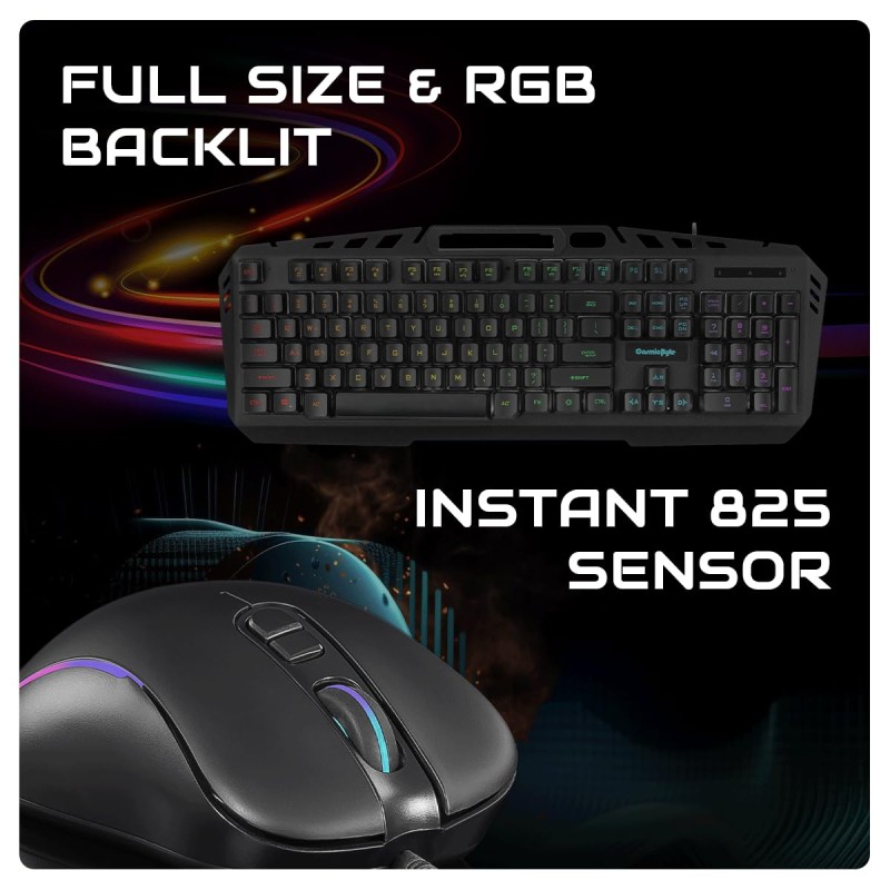 Cosmic Byte Dragon Fly RGB Gaming Keyboard and Mouse Combo,Upgraded Edition, Spectra (Black)
