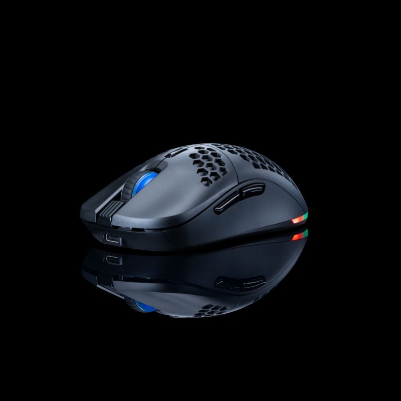 Cosmic Byte Kilonova 3335IC Wireless + Wired Dual Mode RGB Gaming Mouse with Pixart 3335 Sensor, Ultra Lightweight 89grams,Rechargeable 400mAh Battery, Replaceable Top Cover and Side Buttons (Black)