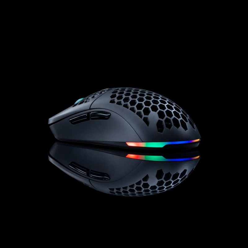 Cosmic Byte Kilonova 3335IC Wireless + Wired Dual Mode RGB Gaming Mouse with Pixart 3335 Sensor, Ultra Lightweight 89grams,Rechargeable 400mAh Battery, Replaceable Top Cover and Side Buttons (Black)