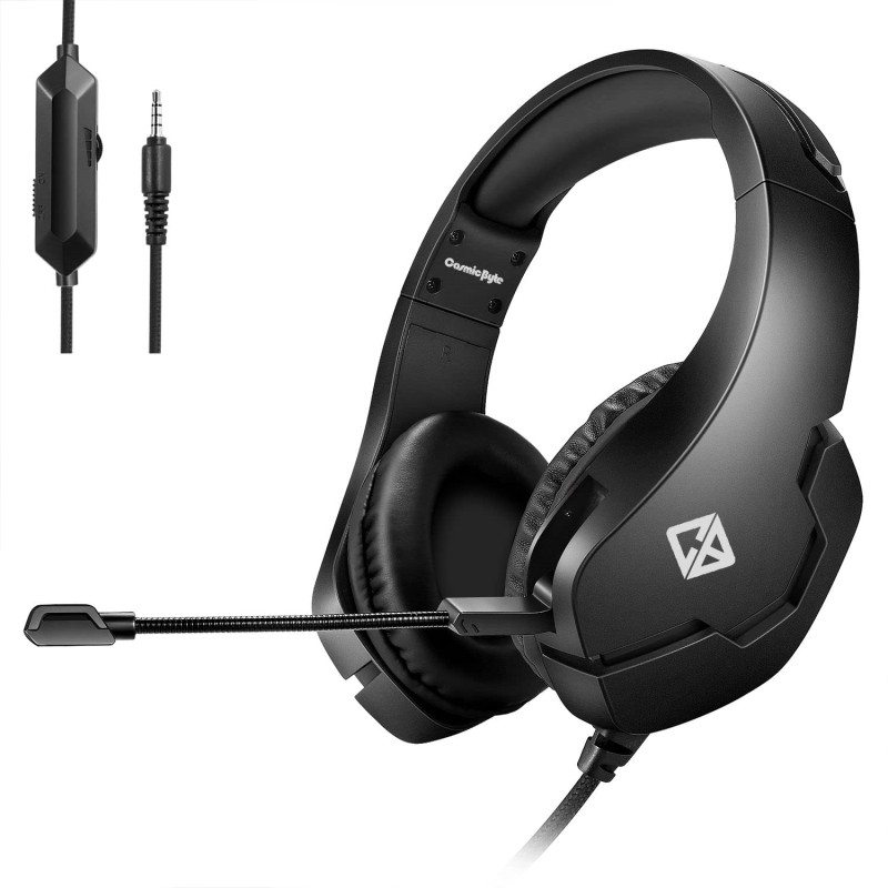 Cosmic Byte Stardust Wired On Ear Headphones with Mic Flexible for PS4, Xbox One, Laptop, PC, (Black,Blue)