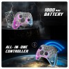 Cosmic Byte Stellaris Controller, 3 Modes Wifi + Bluetooth + Wired for PC, iOS, Android, Hall Effect Magnetic Trigger and Joystick, Macros, 1000mAh Battery, RGB LED (Transparent)